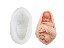 Molde silicona bebe envuelto